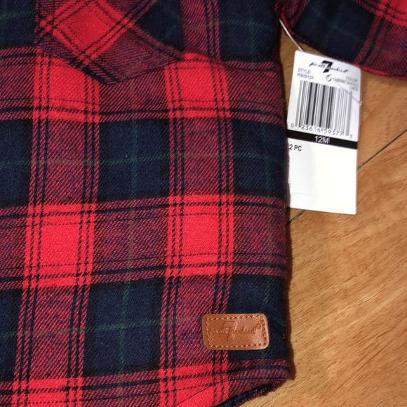 NWT 7 for All Mankind Flannel and Jeans Set (Baby) - Picture 3 of 9